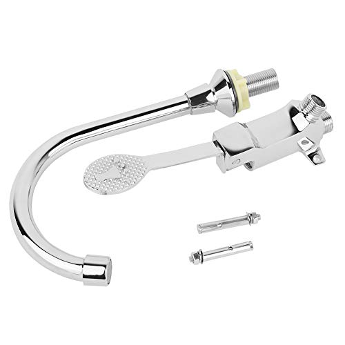 SANON Grifos de Grifo G1 / 2 Baño Laboratorio Lavabo Fregadero Pedal Pedal Grifo Médico Caliente Frío Cobre Pedal Grifo de Agua para El Hogar del Hotel Baño Público