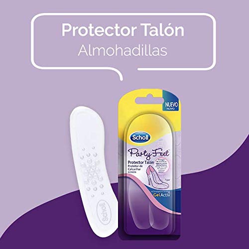 Scholl Party Feet, almohadillas protector del talón con tecnología Gel Activ, amortiguan y protegen el talón, 2 almohadillas