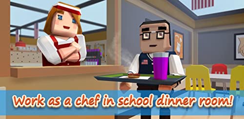 School Lunch Food Cashier Burger Stack Game: Craze Fast Food Cafeteria Cooking Mania