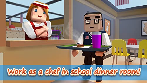 School Lunch Food Cashier Burger Stack Game: Craze Fast Food Cafeteria Cooking Mania