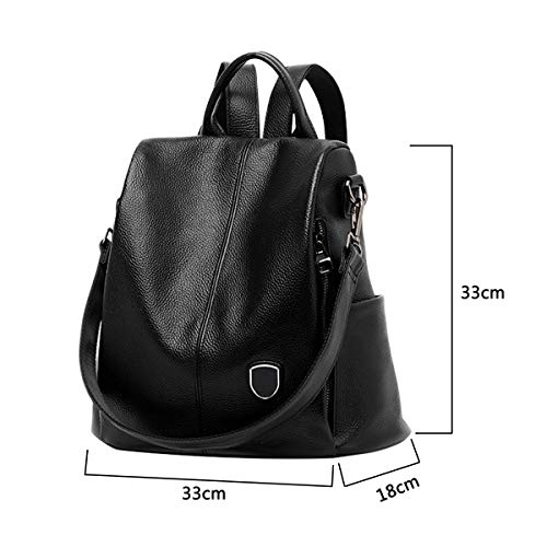 SDINAZ Bolsos Mochila Mujer Moda antirrobo Piel autentica Casual Viaje Escolares Mochila