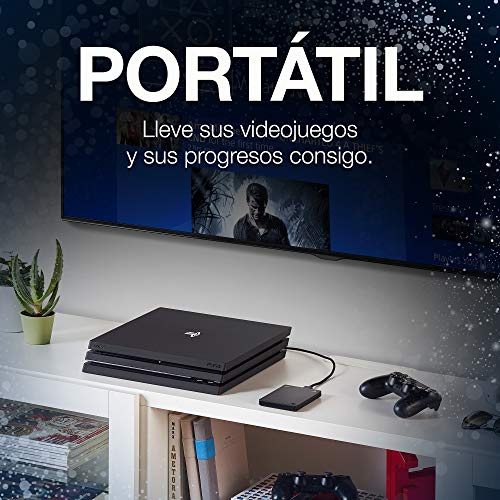 Seagate Game Drive, 2 TB, Disco duro externo, HDD portátil, compatible con PS4 (STGD2000200)