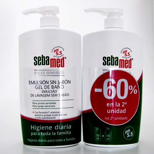 Sebamed - Emulsión Sin Jabón; 750 ml. Pack 2Un.