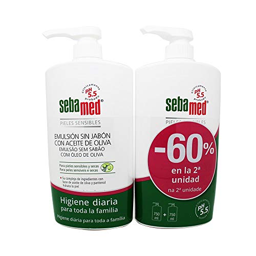 Sebamed Emulsion Sin Jabon Aceite de Oliva 750 ml Duplo Pack