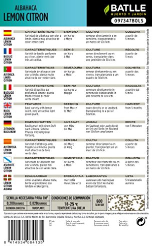 Semillas Aromáticas - Albahaca Lemon Citron - Batlle