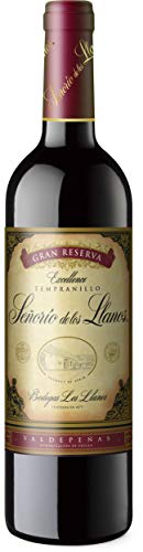 Señorio de los Llanos Gran Reserva - Vino Tinto D.O Valdepeñas - Pack de 6 Botellas x 750 ml