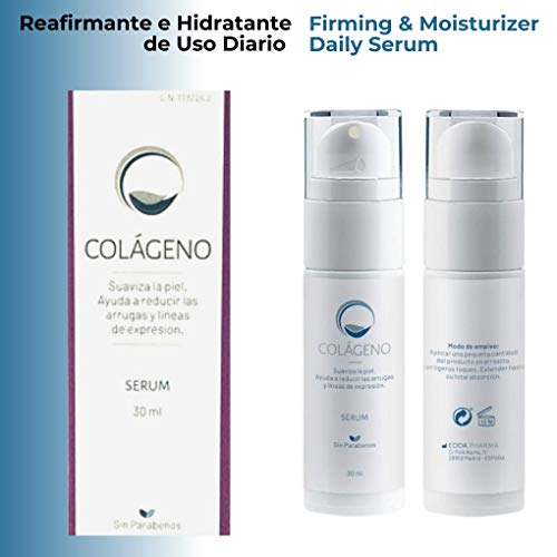 Serum Facial de Colageno con Silicio Organico de Origen Marino 30 ml – Reduce la arrugas y Rearfirma – Combate la flacidez de Rostro y Cuello - Todo tipo de Pieles - Textura Gel No Grasa - Unisex