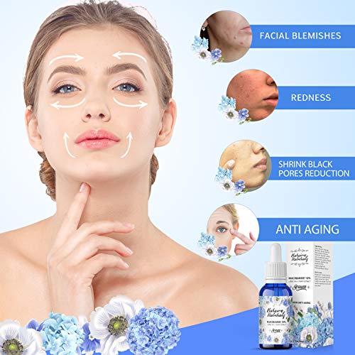 Serum Facial Niacinamida 10% + Zinc 1% Vitamina B3 Antimanchas Despigmentante Blanqueador - Reduce Aparicion Acne Anti Poros Abiertos Granos Hidratante Antiarrugas Reductor Sebo Cara Piel Grasa 30ml