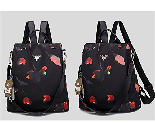 shepretty Mochila Impermeable para Mujer, AL911 Mariposaroja