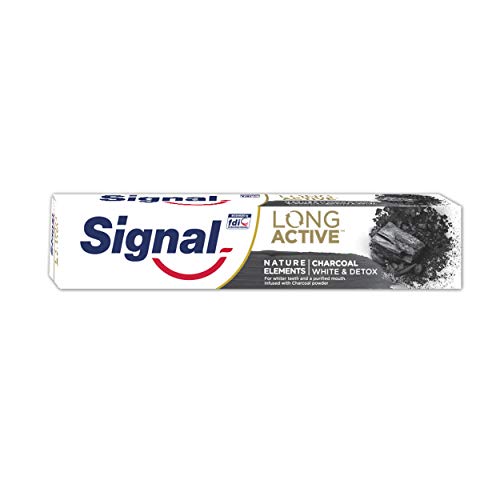 Signal Nature Elements - Pasta de Dientes Carbón Activado, 6 x 75 ml