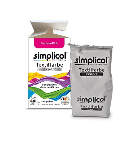 Simplicol Expert Fabric Dye Tinte de Coloración para Textiles: Lavado a Mano o Lavadora - Tiñe y Restaura Sus Telas y Ropa - Pink Rosado