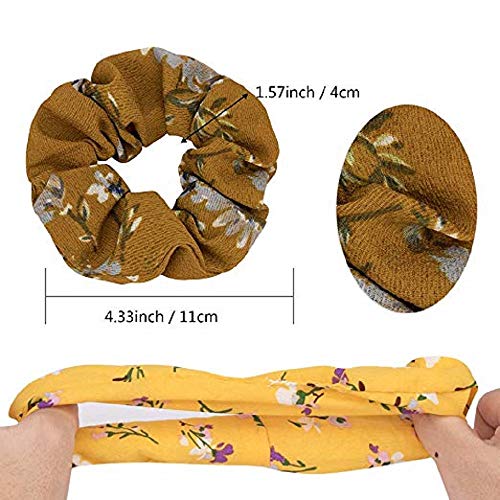 Sinwind 20pcs Scrunchies Gasa elástico pelo bandas Lazos para el cabello Gasa Elásticos para el cabello Scrunchies Scrunchie para niña o para mujer Accesorios para el cabello (multicolor)