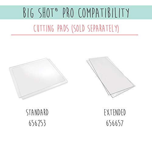 Sizzix Big Shot Pro, máquina de corte y repujado manual con accesorios estándar y punzón para troqueles, tamaño A3 (33 cm)