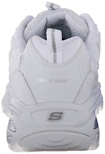 Skechers 11936, Zapatillas para Mujer, Blanco (White/Silver), 38 EU M