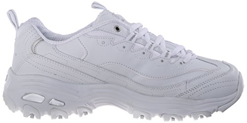 Skechers Women's D'Lites-Fresh Start Low-Top Sneakers, White Silver, 7 UK 40 EU