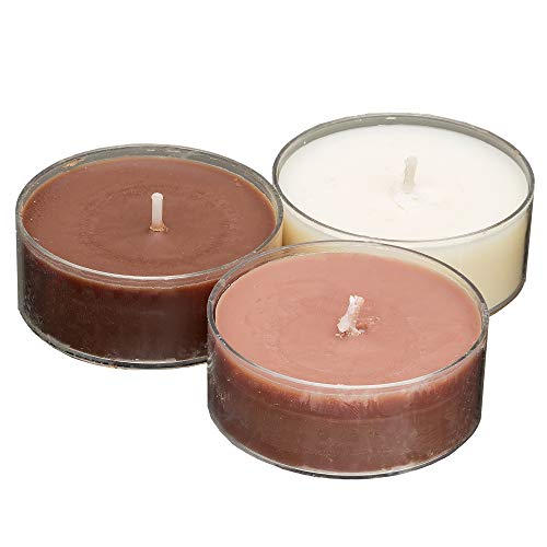 Smart-Planet® Candles Ambiente - Set de 60 en el dispensador de fragancia de vainilla Tealight con un largo tiempo de combustión Tealight fragancia de vainilla en una cáscara transparente