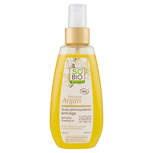 SO'BiO étic Précieux Argan Huile Démaquillante Anti-Age