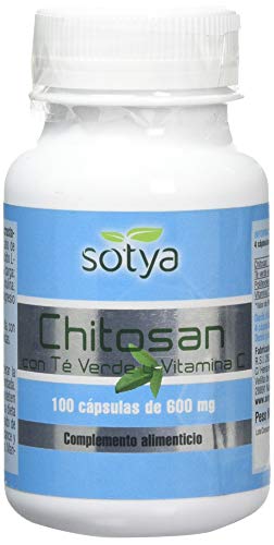 SOTYA - SOTYA Chitosán + Té verde + Vitamina C 100 cápsulas 600mg