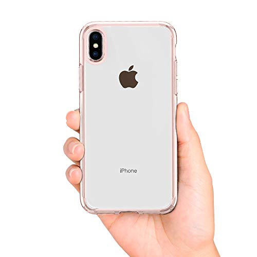 Spigen Ultra Hybrid Funda iPhone XS/X con Tecnología de cojín de Aire y protección híbrida de la Gota para iPhone XS 5.8" (2018) & X (2017) - Rose Crystal