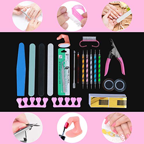 SPTHTHHPY - Juego de uñas acrílicas para decoración de uñas, set de manicura profesional