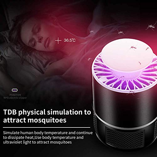 STCLIFE Lámpara Antimosquitos Mosquito Killer - Lámpara Mata Insectos Electrico Lámpara Anti Mosquitos UV Mosquitera Eléctrica Interior y Exterior (TW-Black)