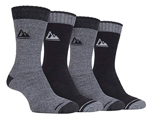 Storm Bloc - 4 Pares Hombre Trekking Senderismo Calcetines con Refuerzo (39/45, SBMS033CHA)