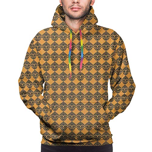 Sudaderas con Capucha para Hombre, Sudadera con Capucha, patrón de Talavera de Oriente Medio, Arte Popular, composición de Estilo Oriental, impresión en 3D, Camisetas Casuales de Manga Larga