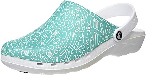 Suecos Oden Print, Zuecos de Trabajo, Unisex Adulto, Multicolor 21, 44 EU