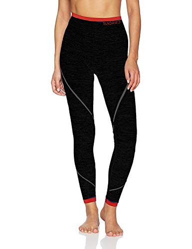 Sundriedel gimnasio del deporte para mujer Leggings Prima Sport tela del diseñador aptitud que se ejecuta Yoga Medias Training (Negro, XL)