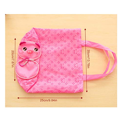 Suszian Bolsas de Compras Reutilizables, 1PC Animal Bolsa de Cremallera Reutilizable Plegable Bolso de Compras Bolso con Gancho para organizar la Compra