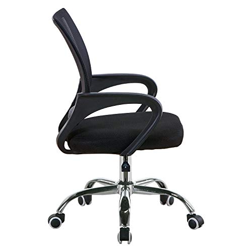 T-LoVendo TLV-BC174N Silla de Oficina con Soporte Lumbar Giratoria Escritorio Sillon Ruedas Despacho