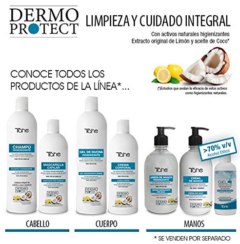 Tahe - Gel Hidroalcohólico Higienizante de Manos Dermoprotect 500 ml (Con dosificador)