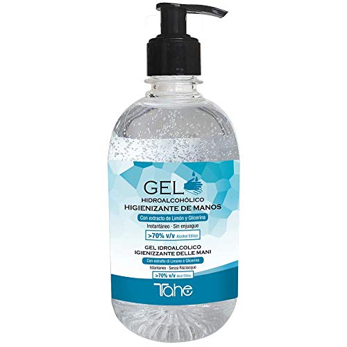 Tahe - Gel Hidroalcohólico Higienizante de Manos Dermoprotect 500 ml (Con dosificador)