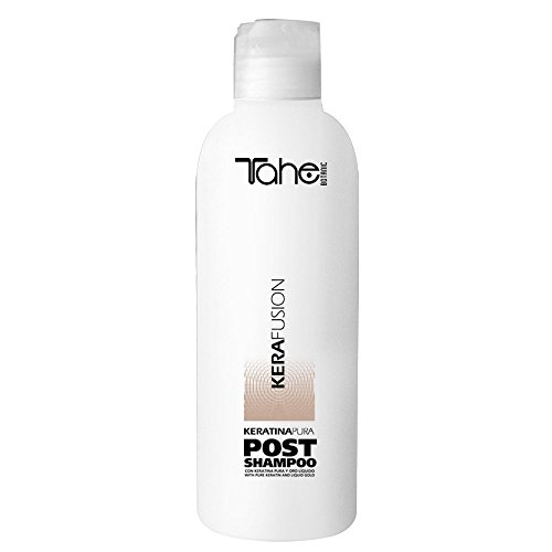 Tahe Kerafusion Champú Post Keratin con Oro Líquido y Keratina Pura Efecto Liso Perfecto y Sedoso, 200 ml