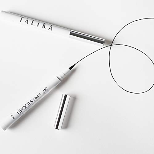 Talika Lipocils Liner - Eyeliner Activador del Crecimiento de las Pestañas - Maquillaje Natural para las Pestañas - Eyeliner Cuidado para las Pestañas - Punta de Fieltro Negro Intenso