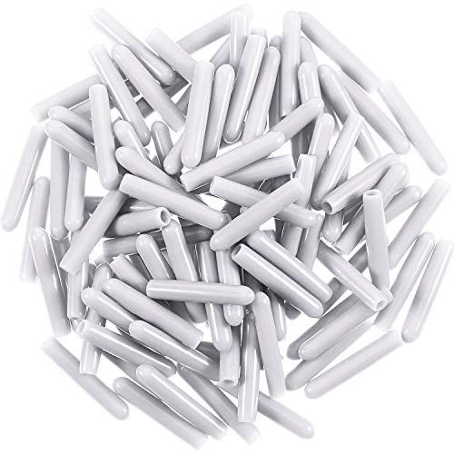 Tapas para Estante de Lavavajillas,100 Pack Universal Tapas Accesorios de Lavavajillas de PVC Puntas de Protección para Lavavajillas Cubierta de Dientes 1 Pulgada 3MM Diámetro Interior Blanco