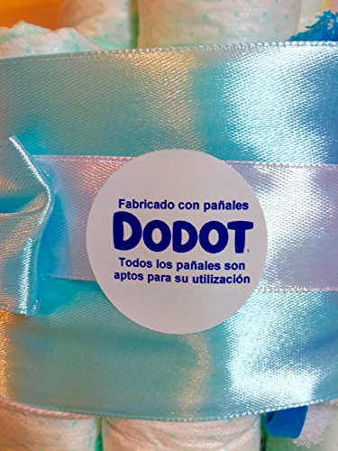 Tarta de pañales DODOT Jhonson´s baby azul