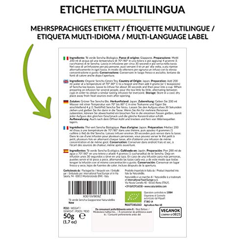 Té verde Sencha Japonés Orgánico [ Upper grade ] de 50g. 100% Bio, Natural y Puro, Té verde en hojas de la primera cosecha, cultivado en Japón. Organic Japanese Sencha Green Tea. NaturaleBio