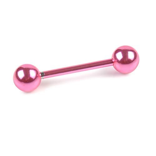 TENDYCOCO 7 Unids Anillos de Lengua Pezón Recto Barbells Piercing Lengua Bares Piercing Corporal Joyería