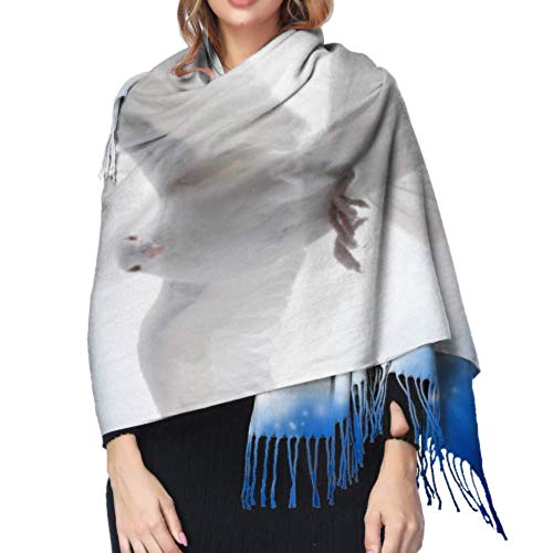 Tengyuntong 27"x77" Shawl And Wraps For Women Holy Spirit Bird Flying In Sky Bright Light Shines From Heaven Pattern Large Wrap Shawl Cashmere Winter Scarf Stylish Large Warm Blanket