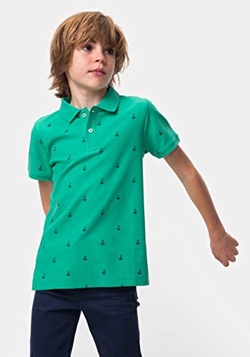 TEX - Polo Manga Corta Estampado de Niño, Menta, 11-12 años