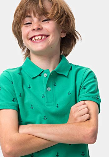 TEX - Polo Manga Corta Estampado de Niño, Menta, 11-12 años