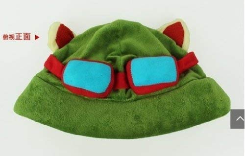 thematys Teemo Gorra League of Legends LOL Carnaval y Cosplay - Disfraz de Adulto y Niños - Unisex Talla única