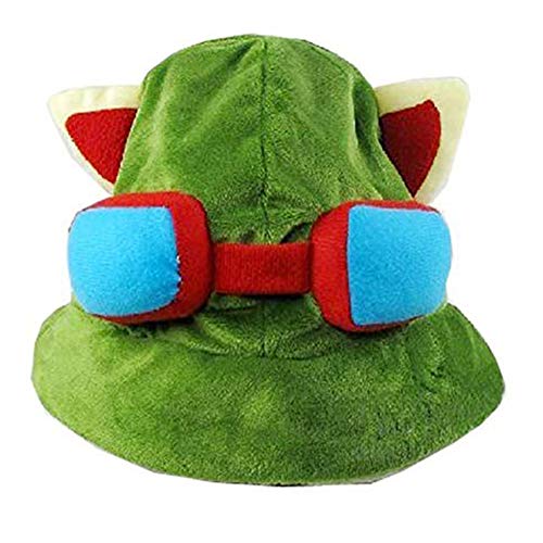 thematys Teemo Gorra League of Legends LOL Carnaval y Cosplay - Disfraz de Adulto y Niños - Unisex Talla única