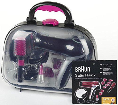 Theo Klein-5872 Maletin De Peluqueria con Secador De Pelo Braun Satin Hair 7", Juguete, Multicolor (5872)