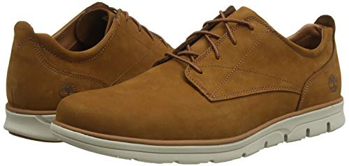 Timberland Bradstreet Plain Toe Sensorflex, Zapatos de Cordones Oxford para Hombre, Marrón Rust Nubuck, 44 EU