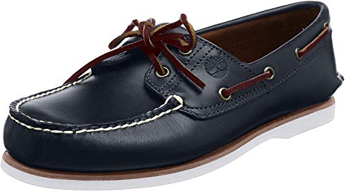 Timberland Classic 2 Eye, Náuticos para Hombre, Azul MD Blue Full Grain, 42 EU