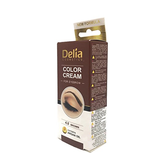 Tinte profesionales para cejas profesionales, 25 ml Delia KIT Marrón (Marrón)