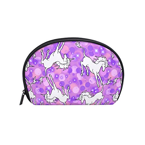 TIZORAX - Bolsa de maquillaje para mujer, diseño de unicornios