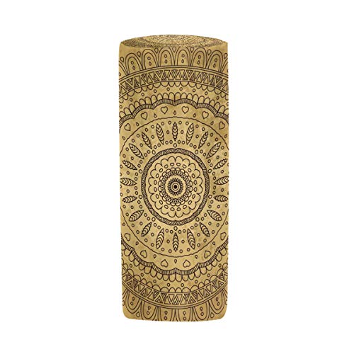 TIZORAX Vintage Hippie Mandala Estuche Estuche Estuche Bolígrafo Bolso de cremallera Moneda Organizador Maquillaje Costmetic Bolsa para Mujeres adolescentes niñas niños